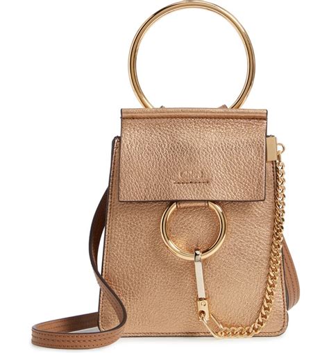 chloe faye small leather bracelet bag